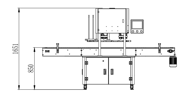 双头全自动封口机   双头封罐机CAD平面图