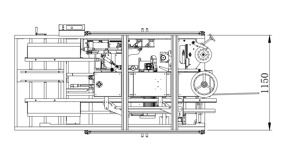 全自动高速开箱机示意图 CAD平面图