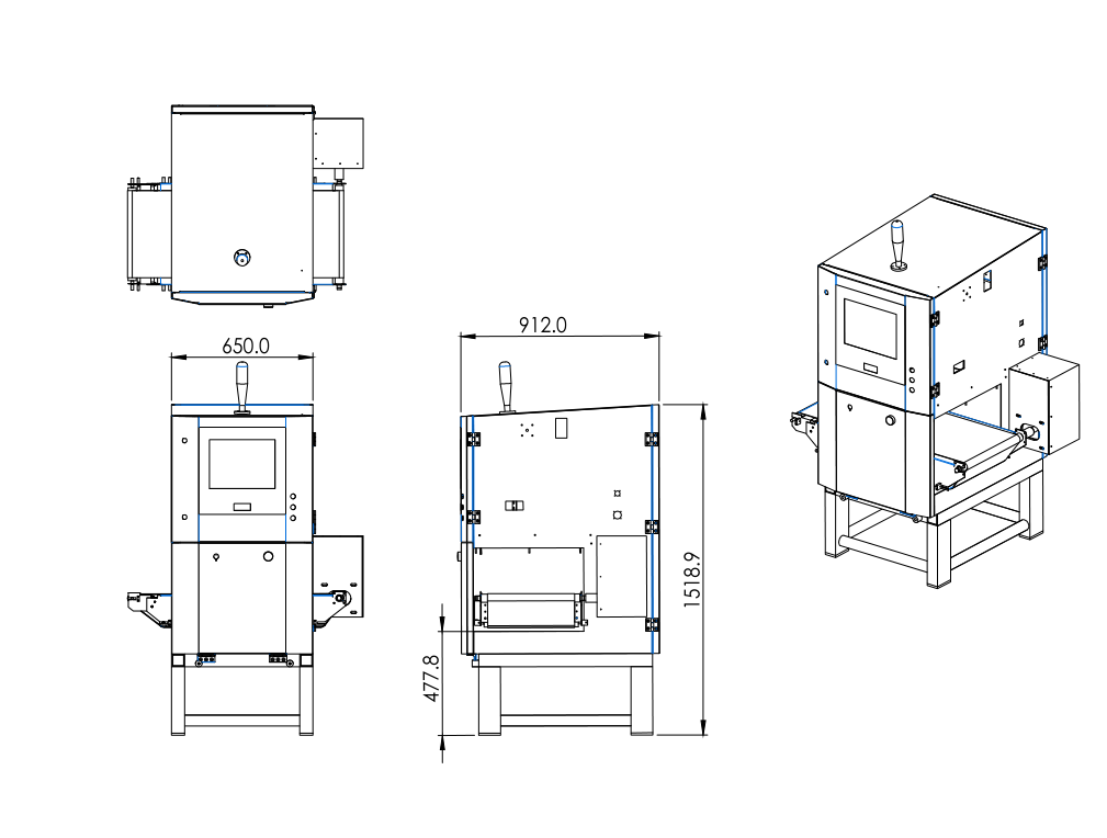 X光机示意图 CAD平面图