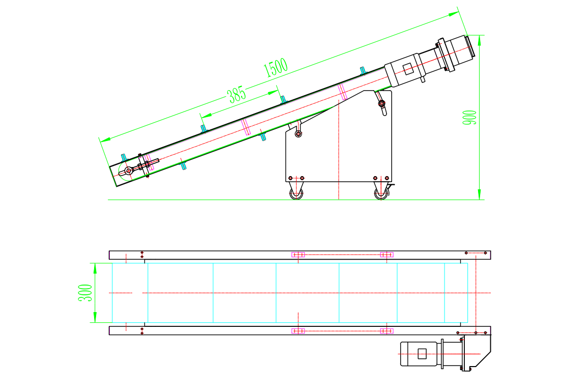 提升机示意图 CAD平面图