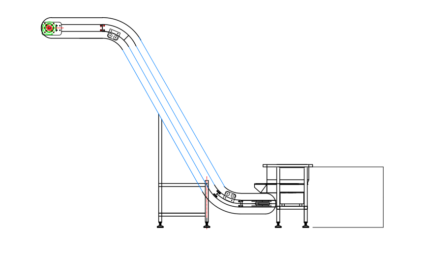 大倾角提升机示意图 CAD平面图